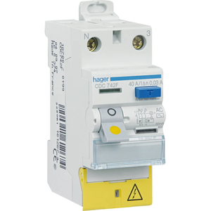 HAGER CDA743F - Interrupteur différentiel 40A - 30mA Type A 230V